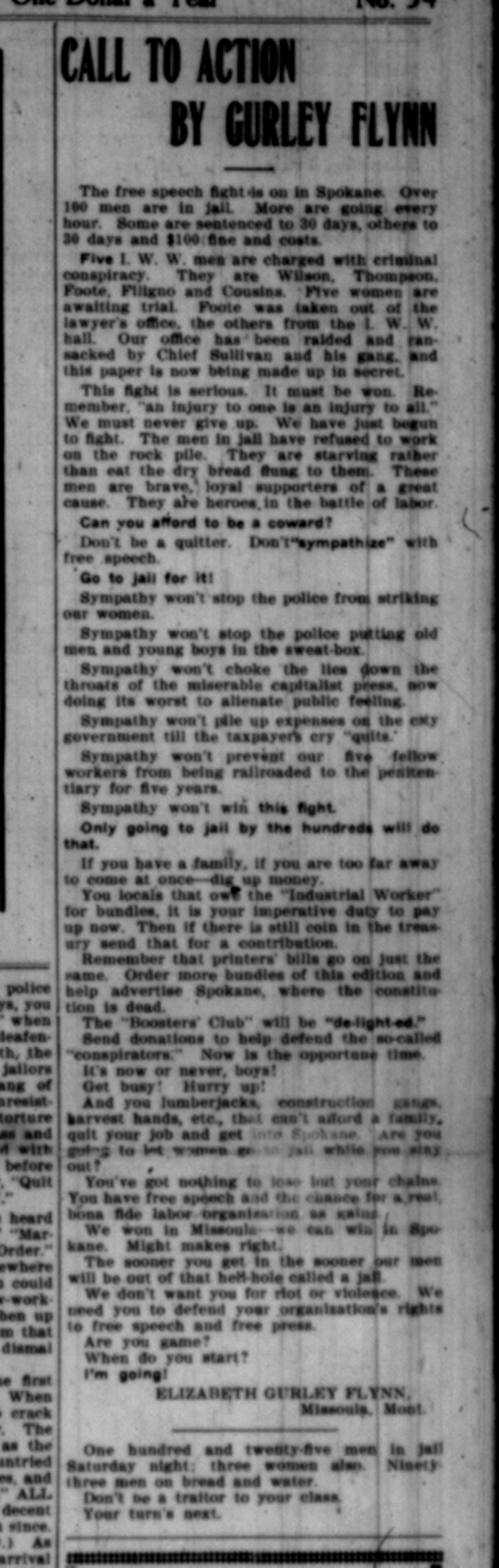 Industrial Worker (newspaper) Spokane, Seattle 19091931